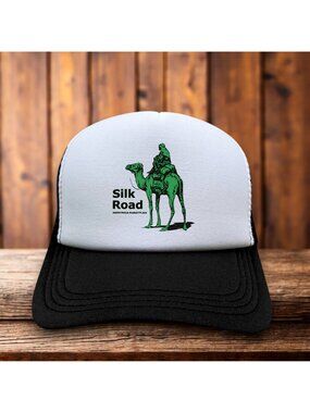 Silk Road Anonymous Marketplace Y2K Mens Trucker Hat Black Nostalgia Ball Cap